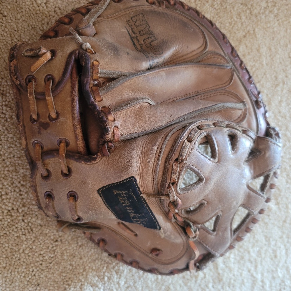 Franklin Baseball Catcher Mitt Leather Vintage Baseball Glove